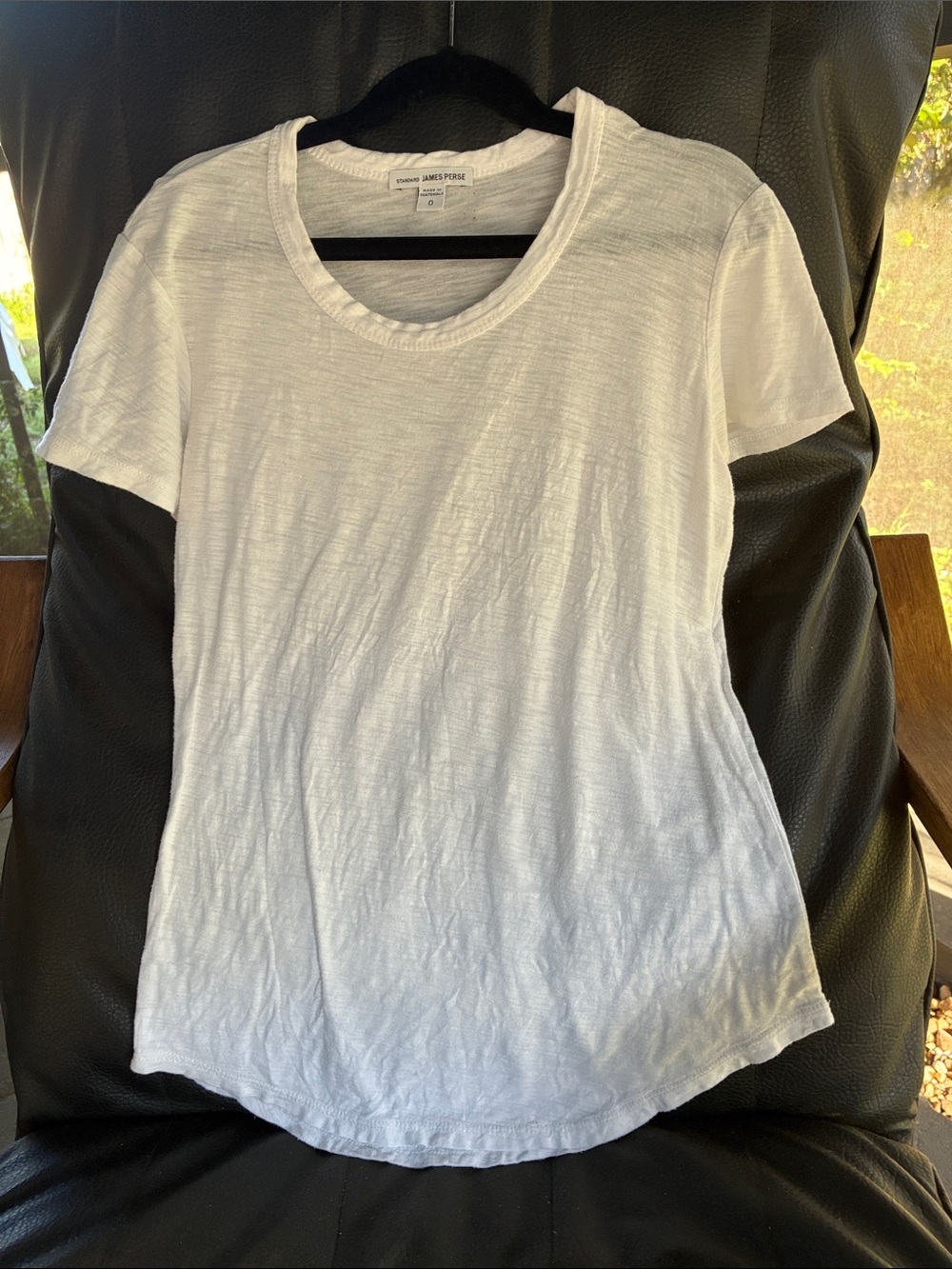 James Perse Women’s Classic Crew Neck Short Sleeve Tee - White
